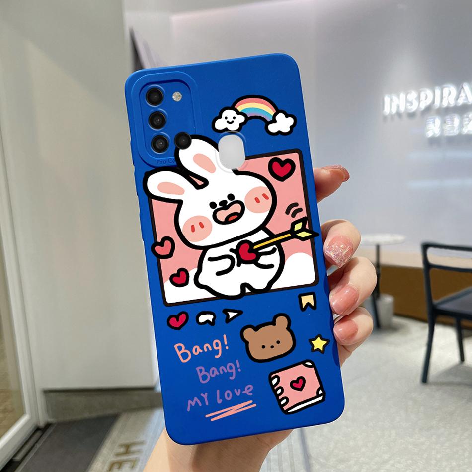 Чехол для Samsung Galaxy A21s Фиолетовый Лавандовый Цветок Защита Камеры Мягкий Чехол для Телефона Для Samsung A21s 6.5" SM-A217F A 21 s Чехол