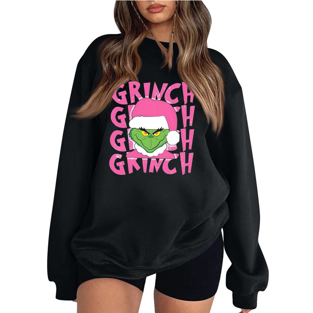 Women's Fashion Casual Print Casual Long Sleeve Round Neck Sweatshirt Top