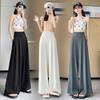 Hourglass Waist Ice Silk Casual Wide-leg Pants Spring and Summer New High-waist Straight-down Large-swinging Long Pants Suit Pants