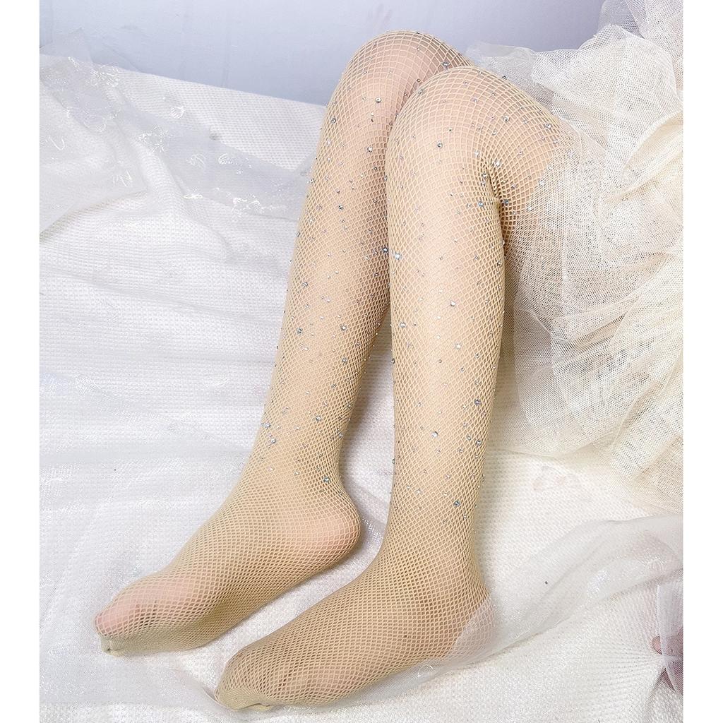 Модные детские ажурные носки со стразами, блестящие детские колготки для девочек, чулки в стиле Лолиты, носки, аксессуары, От 1 до 14 лет