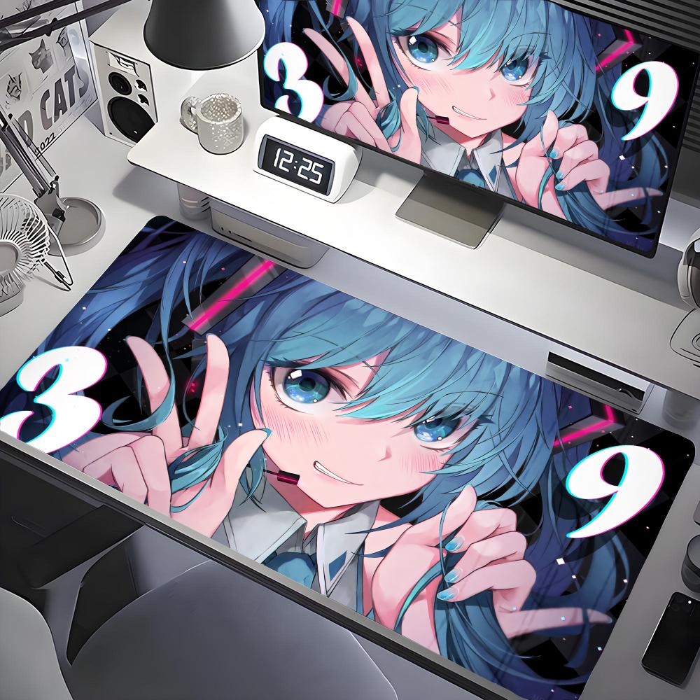 HHatsunes Miku Mouse Pad Desk Mouse Pad Cute HD Desk Pad Extended Gaming Keyboard Mats Large xcm XXL Gamer Mousepad
