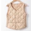 Womens Warm Puffer Vest With Fleece Lining Short Sleeveless Coat Winter