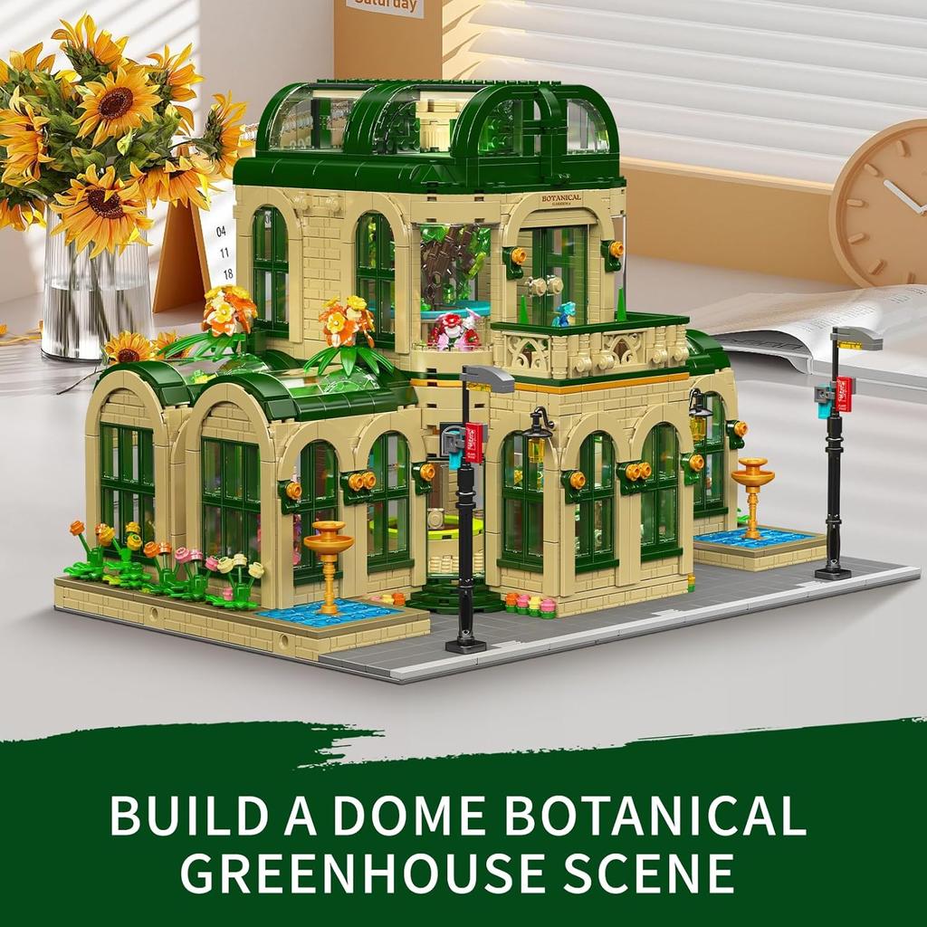 MOULD KING 16057 Streetview Building Block The MOC Dome Bontanical Garden Model Assebly Brick Toys Set Kids Christmas Gift