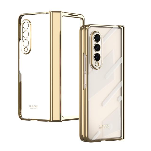 Для Samsung Z Fold 4 Прозрачный модный чехол с покрытием для Samsung Galaxy Z Fold 4 Fold4 Zfold4 Стеклянный пленочный чехол