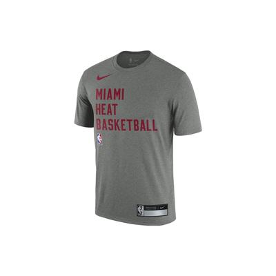 Футболка с коротким рукавом и логотипом Miami Heat, мужские топы, серые, FJ0179-063