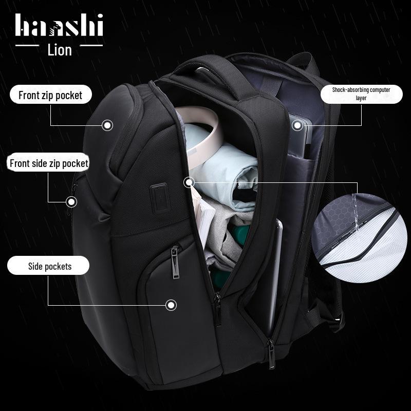 Мужской водонепроницаемый рюкзак для путешествий и бизнеса высшего класса - Большая вместимость