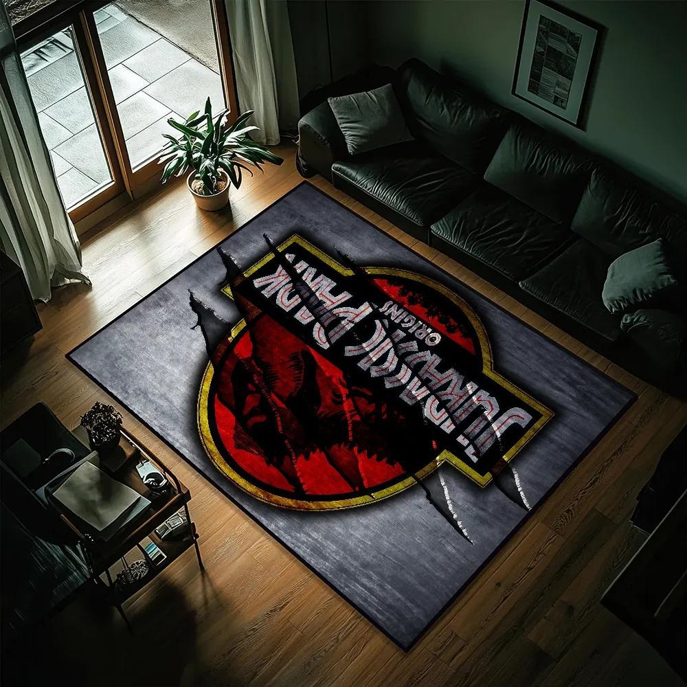 Movie J-Jurassic Park LOGO Small Carpet Bedside Kitchen Bath Living Home House Bedroom Floor Mat Doormat Rug Decoration INS