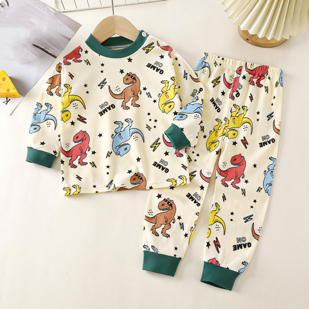 Детская одежда для дома и пижамы для мальчиков и девочек, комплекты с длинными рукавами и брюками