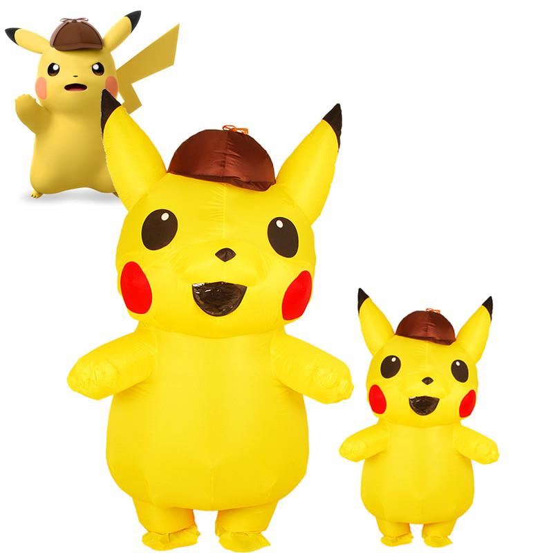 Versatile Kids Adult Mascot Detective Pikachu Inflatable Costume With Timeless Appeal For Any Occasion