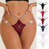 Cross-border Explosion Seamless Women's European and American Thong Amazon Foreign Trade Thin Belt Hollow Lace Sexy Underwear Wholesale