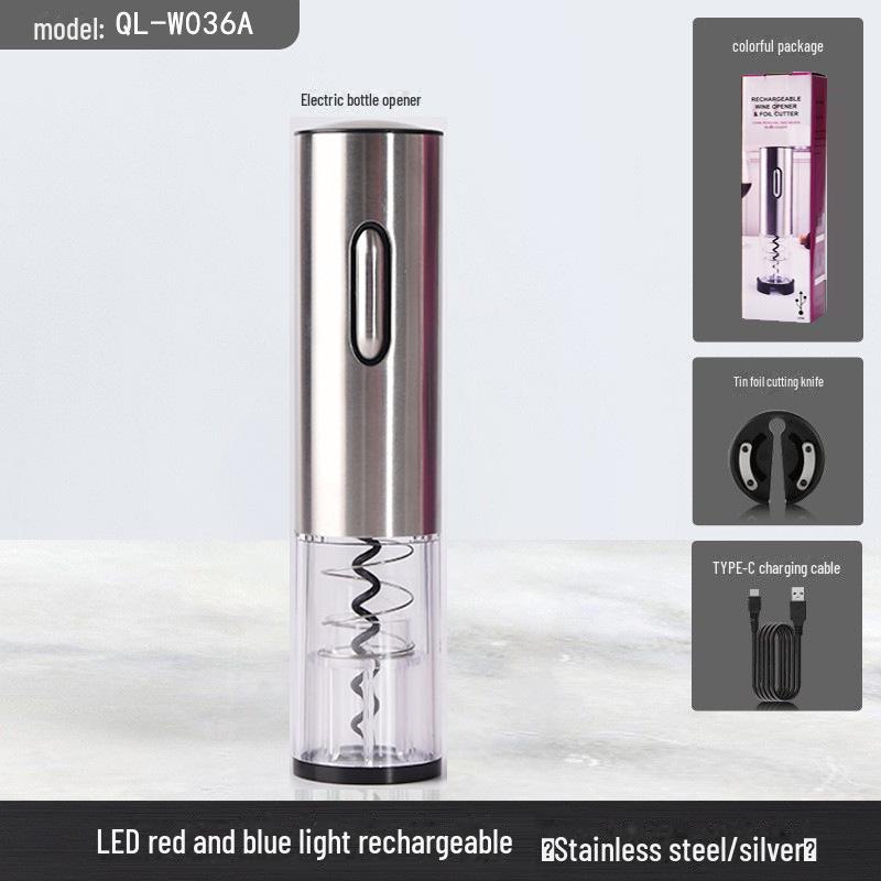 Rechargeable Automatic Wine Bottle Opener Set with Customizable Logo