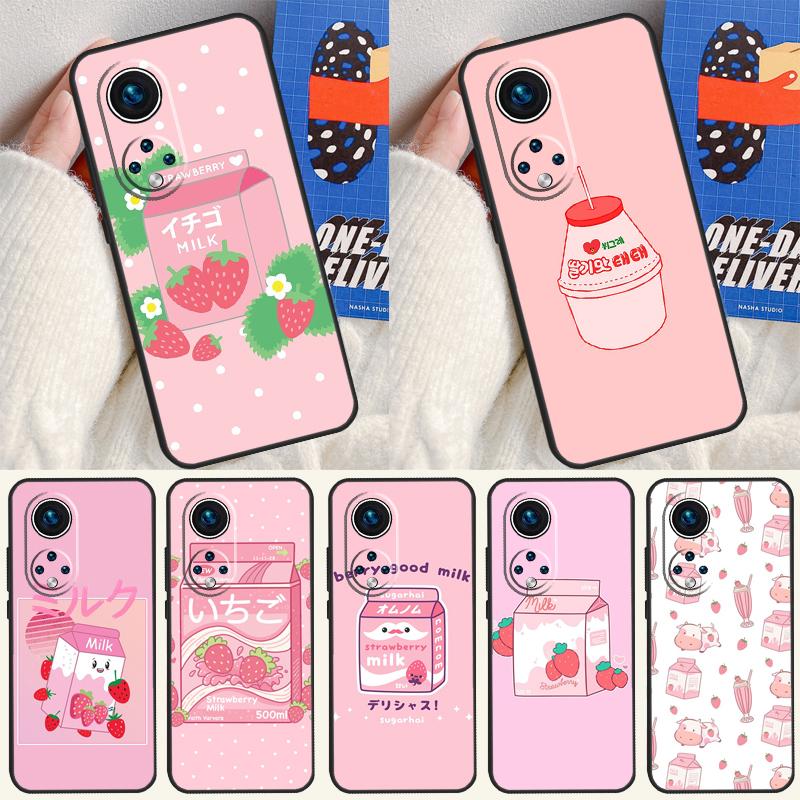 Милый чехол «Клубничное молоко» для Honor Magic 7 5 6 Lite Pro Honor X8b X9b X9a X8a X8 X9 X9c 50 70 90 200 Lite