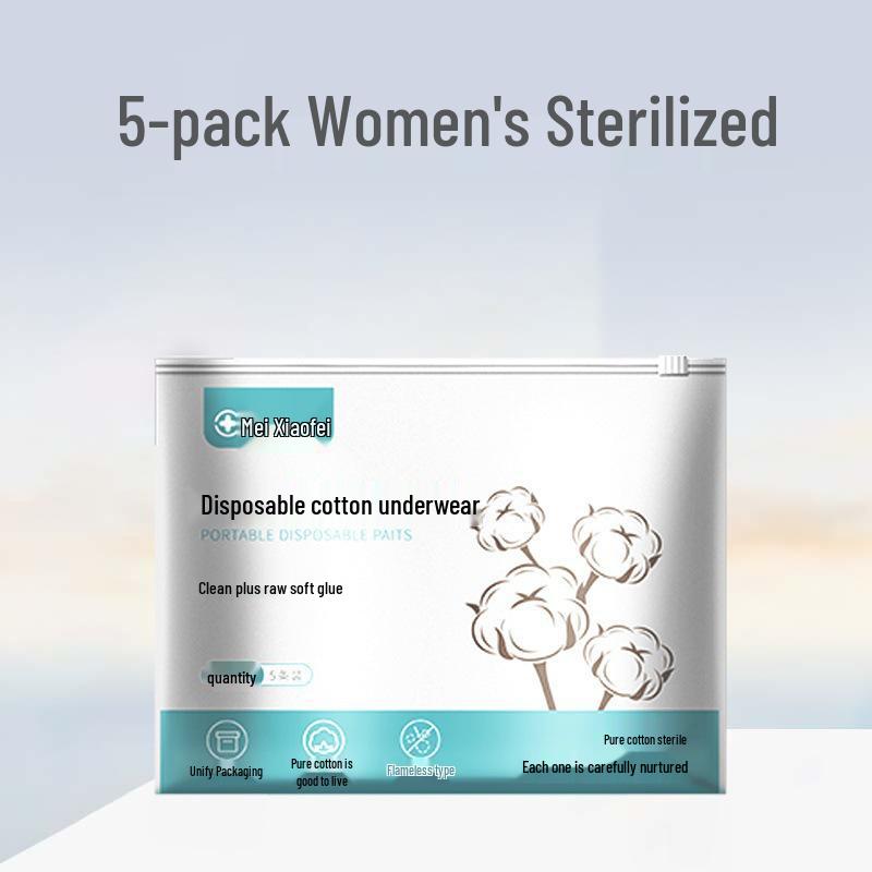 Стерильное хлопковое одноразовое нижнее белье для женщин: Путешествия, послеродовой период, менструация и ежедневное использование