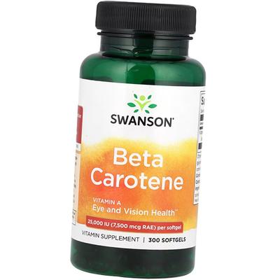 Витамин А, Бета-Каротин, Beta-Carotene 25000, 300гелкапс (72280050)