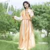 Chinese Tang Dynasty Style Hanfu Printing And Dyeing Big Swing Skirt Daily Women's Suit