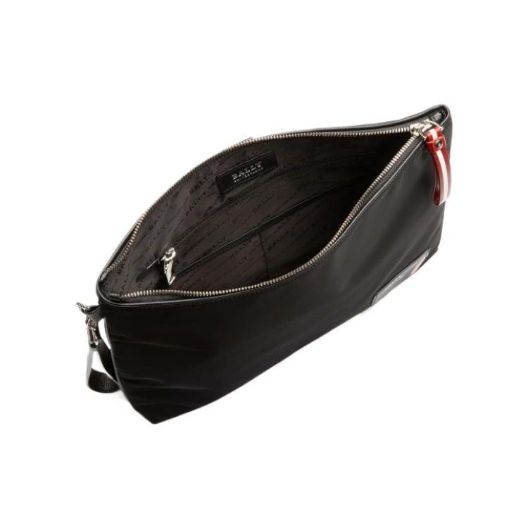 Bally Nylon Simple Solid Color Clutch Bag Business Casual Leather Clutch Men clutch Black 6231787