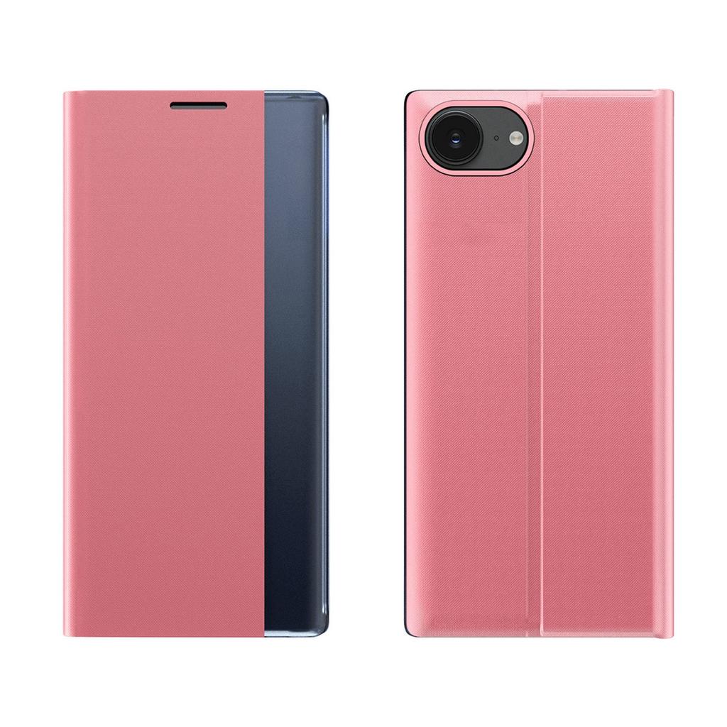 New Sleep Case with a Flip Stand for iPhone 16e - Pink