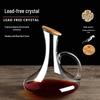 UOSO Crystal Glass Wine Decanter with Lid and Handle