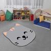 Серый круглый ковер с котом — моющийся коврик с милыми животными для игровых площадок, уникальные маленькие коврики, детский коврик для ванной, детские игровые коврики, детский коврик, мягкий коврик