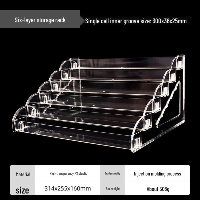 Многоярусная прозрачная подставка для лака для ногтей, губной помады и косметики