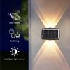 Modern IP65 Waterproof LED Wall Lights Intelligent Solar Light Decorative Outdoor Stainless Steel Base Environmentally Friendly