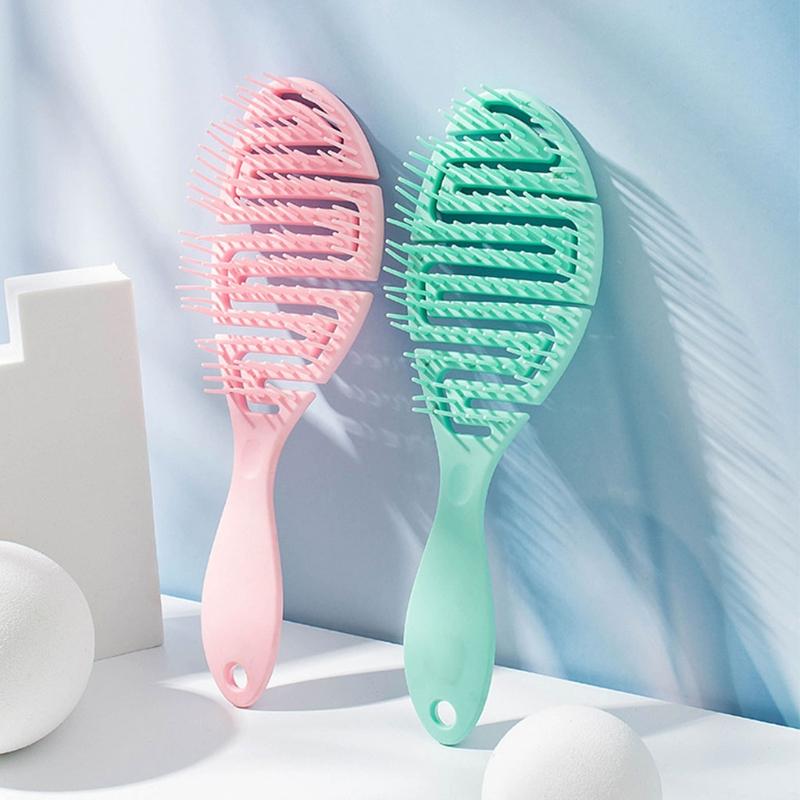 Расческа массажная изогнутая Wet Brush с гибкими щетинками для мокрых волос - Доступна в зеленом, розовом, синем, фиолетовом и черном цветах