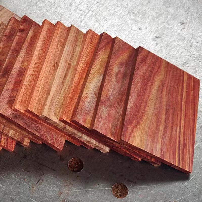 Rosewood Thin Sheet Blank Bookmark Material, Ebony Cocobolo Red Sandal Wood Slices Various Sizes for Sanding Polishing DIY