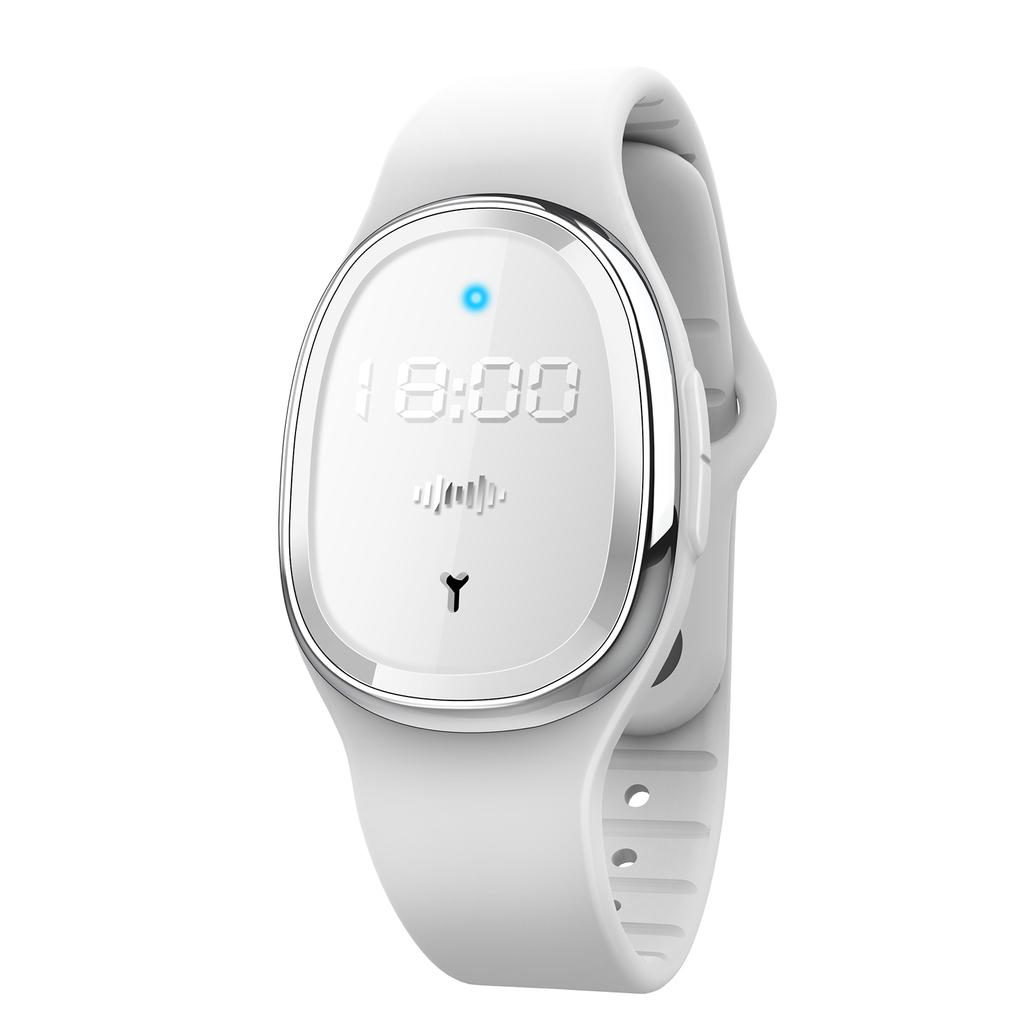 Portable Ultrasonic Mosquito Repellent Bracelets with Clock Non-Toxic Deet Free Bug Insect