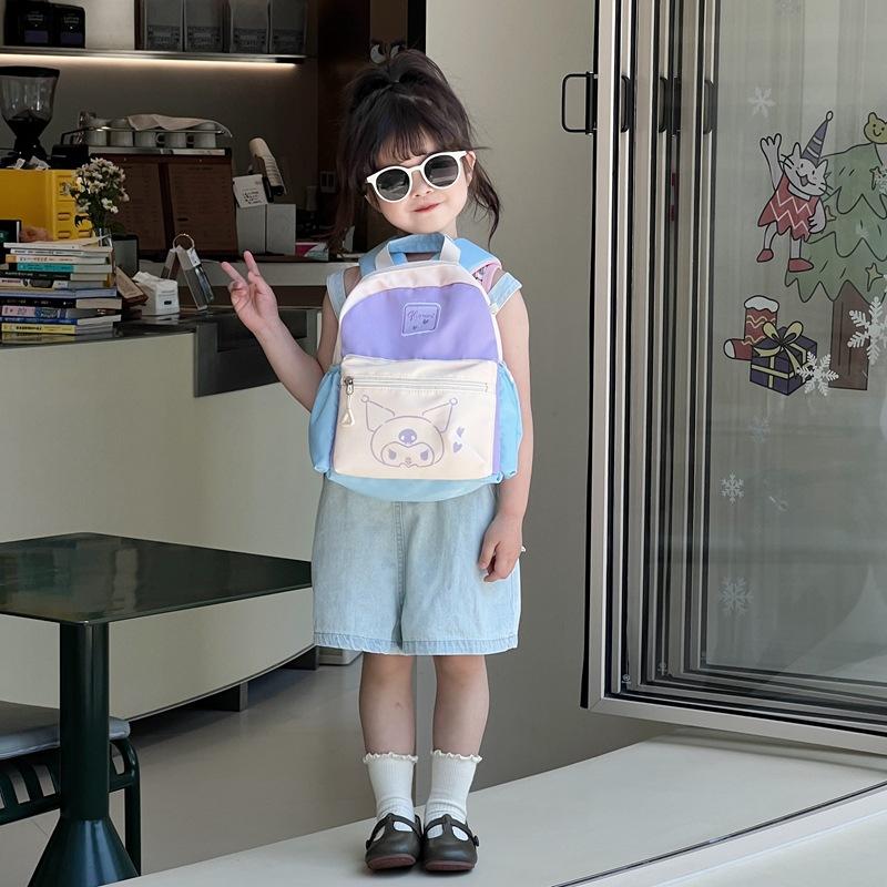Kindergarten Primary School Students Schoolbag Cartoon Cute Foreign Color Contrast Boys And Girls Backpack Children'S Backpack