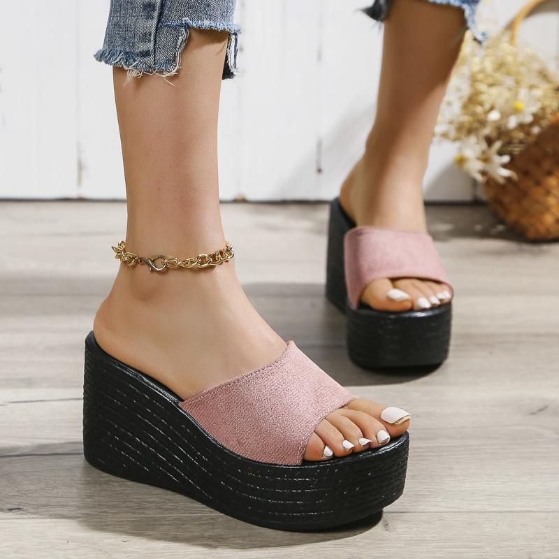 Women Wedges Slippers Summer Beach Platform Sandals Fashion Slippers Women Luxury High Heels Shoes Slides Women Zapatos De Mujer