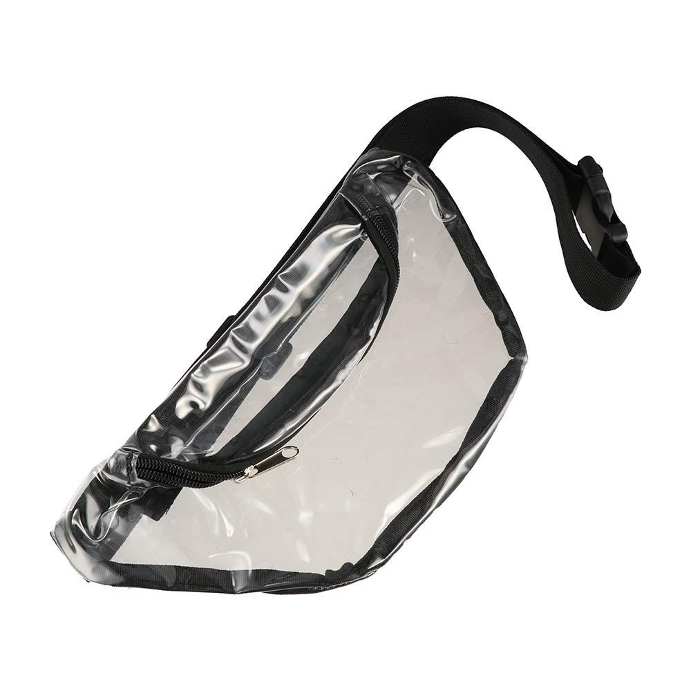 Waterproof Transparent Waist Bag Water-Sprinkling Festival Half Moon Belt Bag PVC Chest Bag Banana Storage Bag Shoulder Bag