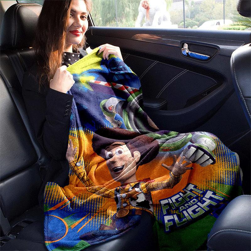 1pc Buzz Lightyear Printing Blanket - Soft, All-Season Throw for Office Blanket, | Personalized Gift with Adorable Cartoon Design