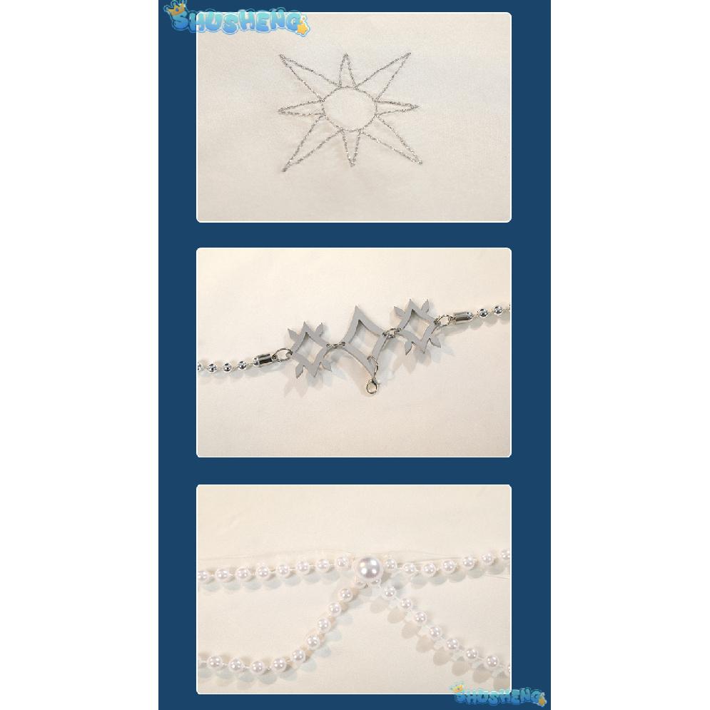 Игра Ню:Карнавальный костюм Эдмонда Косплей Вышивка на шее Белое платье в греческом стиле Наряд для ролевых игр для женщин или мужчин