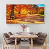 Осенний парк красные листья пейзаж настенное искусство дерево закат холст картины постеры и принты Cuadros настенная картина для гостиной