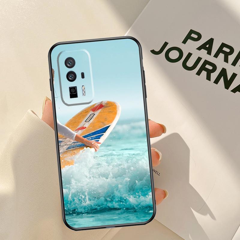 Чехол для телефона Surf Surfboard для Xiaomi 15T 14T 13T Pro 14 15 Ultra 17 Pro Max POCO F8 F7 F5 F6 X3 X5 X6 X7 Pro Coque