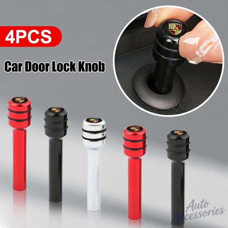 AFUHD1 4pc Car Door Lock Pins Screw Knob Button Handle For Porsche Panamera Spyder Carrera Macan Boxster Cayman Cayenne 911 970 981 991