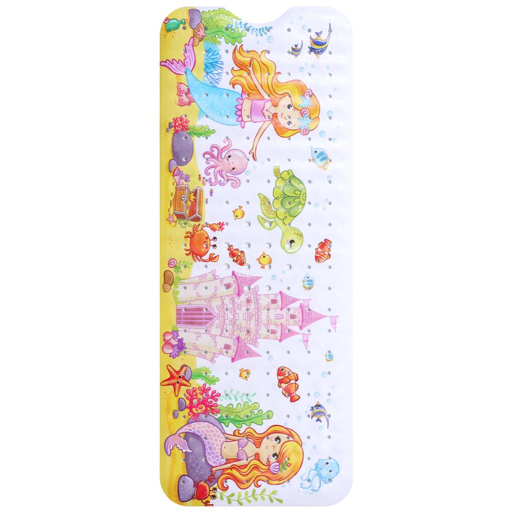 Большой мультяшный коврик для ванной для малышей и детей, милый коврик для душа и ванны с присосками против скольжения, мягкая массажная подушка