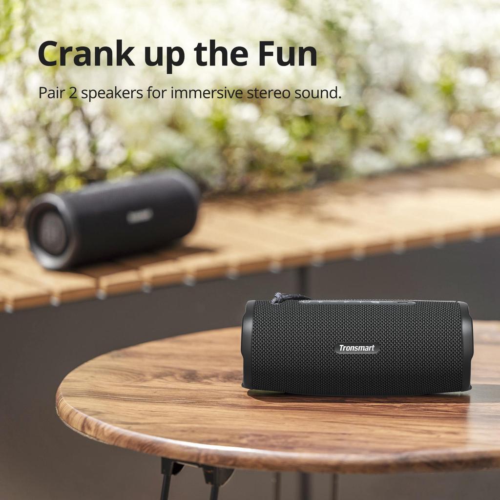 Tronsmart Mirtune C3 Plus Bluetooth Speaker, 30W Loud Sound with Bass, IPX7 Waterproof, 18H Playtime, Stereo Pairing, Portable with Lanyard