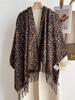 Роскошный женский модный шарф с леопардовым принтом - Теплая осенне-зимняя пашмина шаль Bufanda Femme