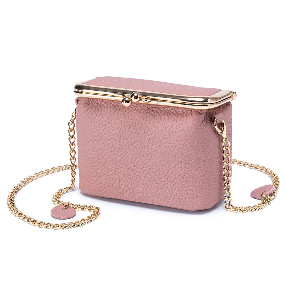 Fashion Women's Chain Bag Portable Shoulder Crossbody Bags Genuine Leather Multi-functional Storage Bag with Large Capacity