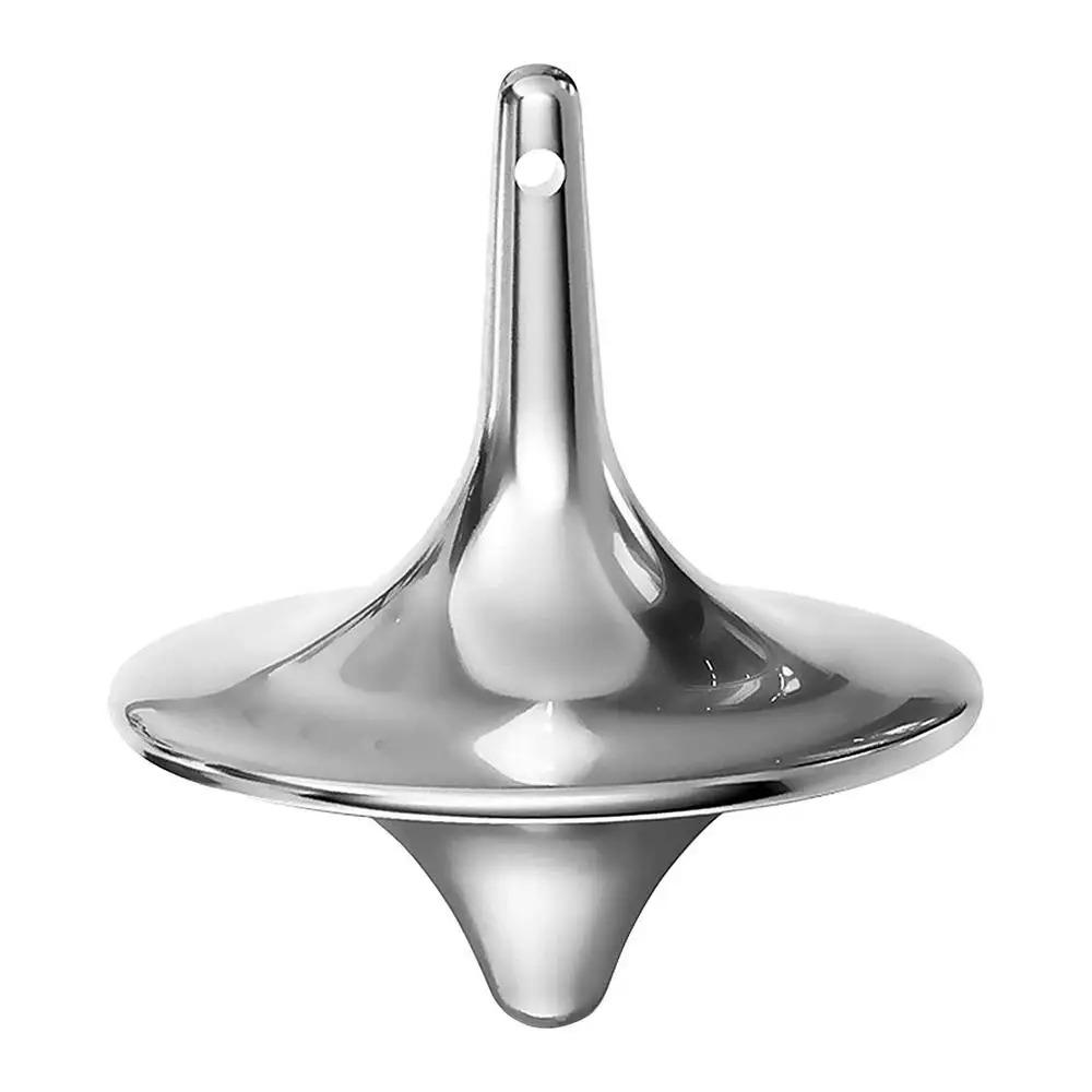 Металлический гироскоп Серебряный ручной вращающийся волчок с кончиками пальцев Маленький циклонный гироскоп Антистрессовые игрушки для детей Подарки