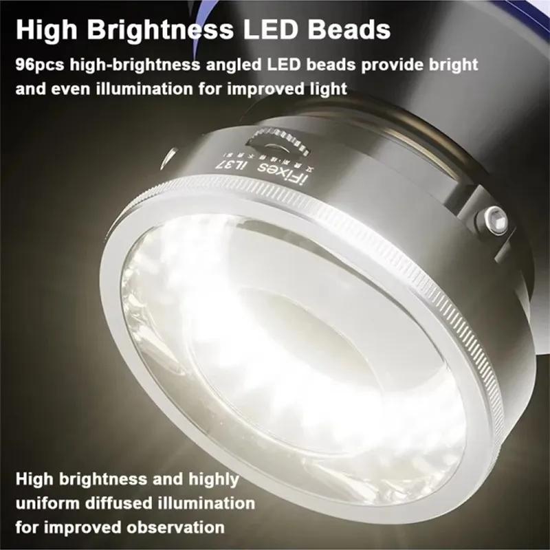 iFixes iL37 Microscope Polarized LED Ring Light Lamp Anti Glare Illuminators Eliminating Reflections Repair Light Source Tool