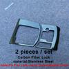 Center Control Stalls Gear Shift / Water Cup Holder Cover Trim For Mazda CX-5 CX5 2017 - 2024 ABS Matte / Carbon Fiber Interior