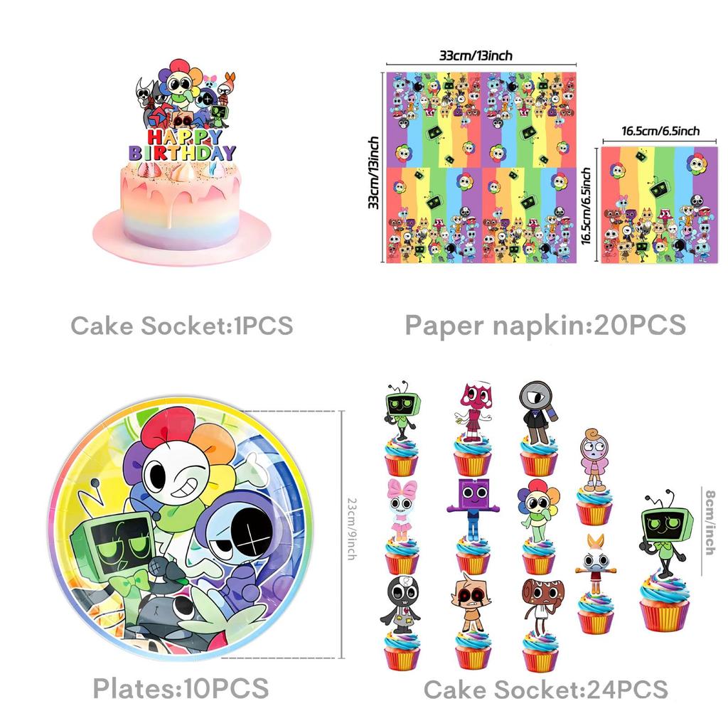 Набор декора для тематической вечеринки «Мир денди» с бумажными тарелками, стаканчиками и баннером для дня рождения детей