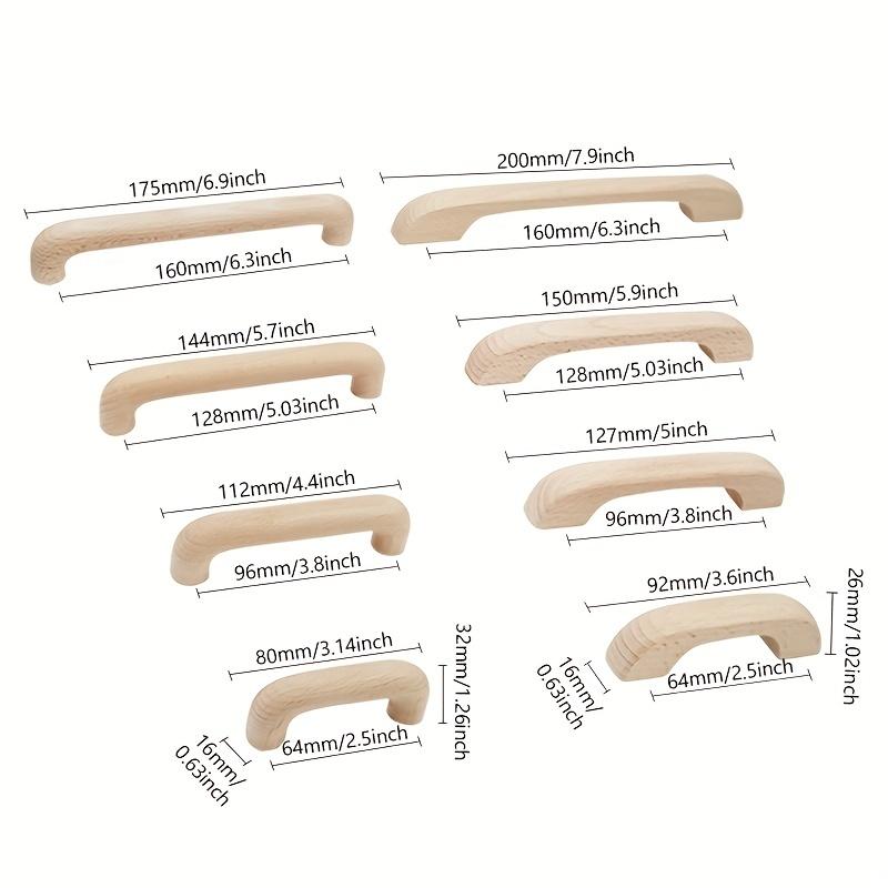 Ручка для кухонного шкафа, ящик, мебель из цельного дерева, деревянные дверные ручки, ручки для ящиков, ручки для шкафов для мебели