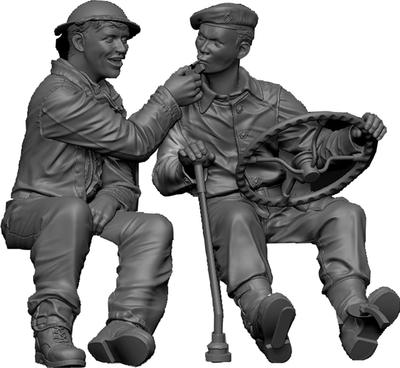 Thunder Model 1/35 Британский тяжелый эвакуатор M1A1 Открытый верх Набор фигур Смоляной набор TBF3508 (фигуры)