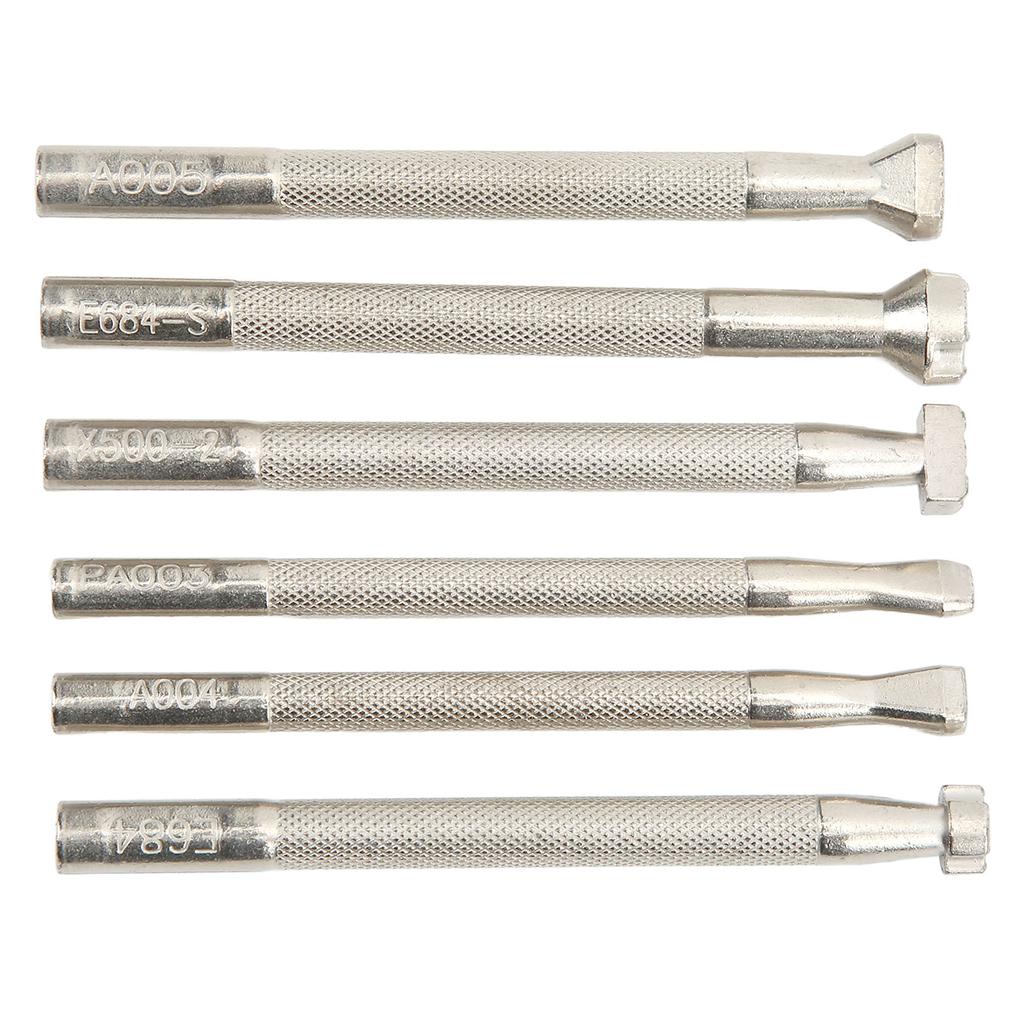 6 Pcs Leather Stamping Tools Stainless Steel Rust Resistant Leather Stamp Punch Leather Crafting