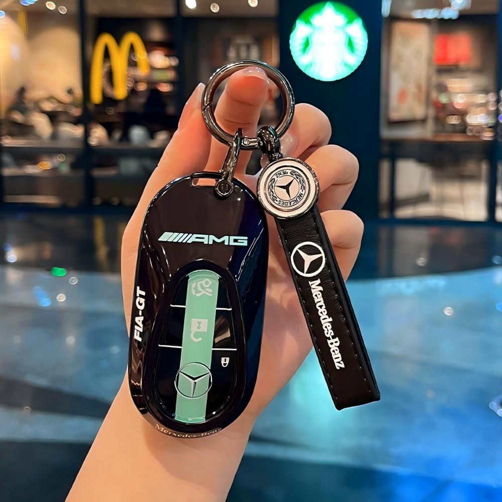 CRX1 Car Key Case Cover Shell For Mercedes Benz A C E S Class GLC CLE CLA W206 W223 W214 E300 S450 S400 W177 W205 W213 W222 X167 AMG