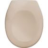Abattant WC - WENKO - Bergamo - Duroplast Antibactérien - Beige - Fixation Réglable En Acier Inox