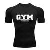 Men's Compression Shirt Gym Training Workout Short-sleeved Breathable Sweat-absorbent Quick-drying Stretch T-shirt Summer S-3XL